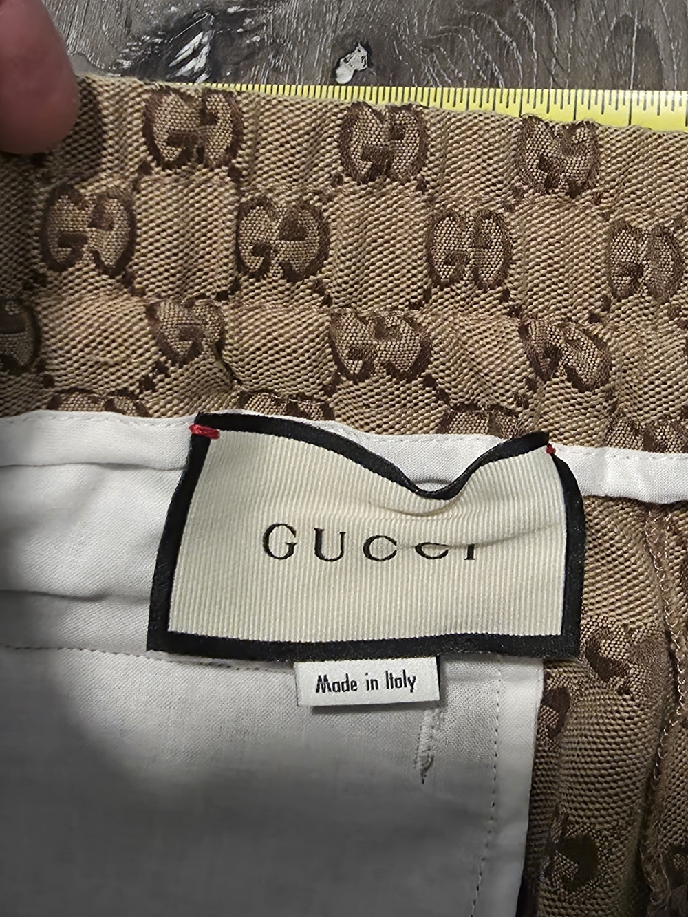 Gucci Beige Interlocking GG Canvas Pants - Men's It46 Us30 - Picture 6 of 9